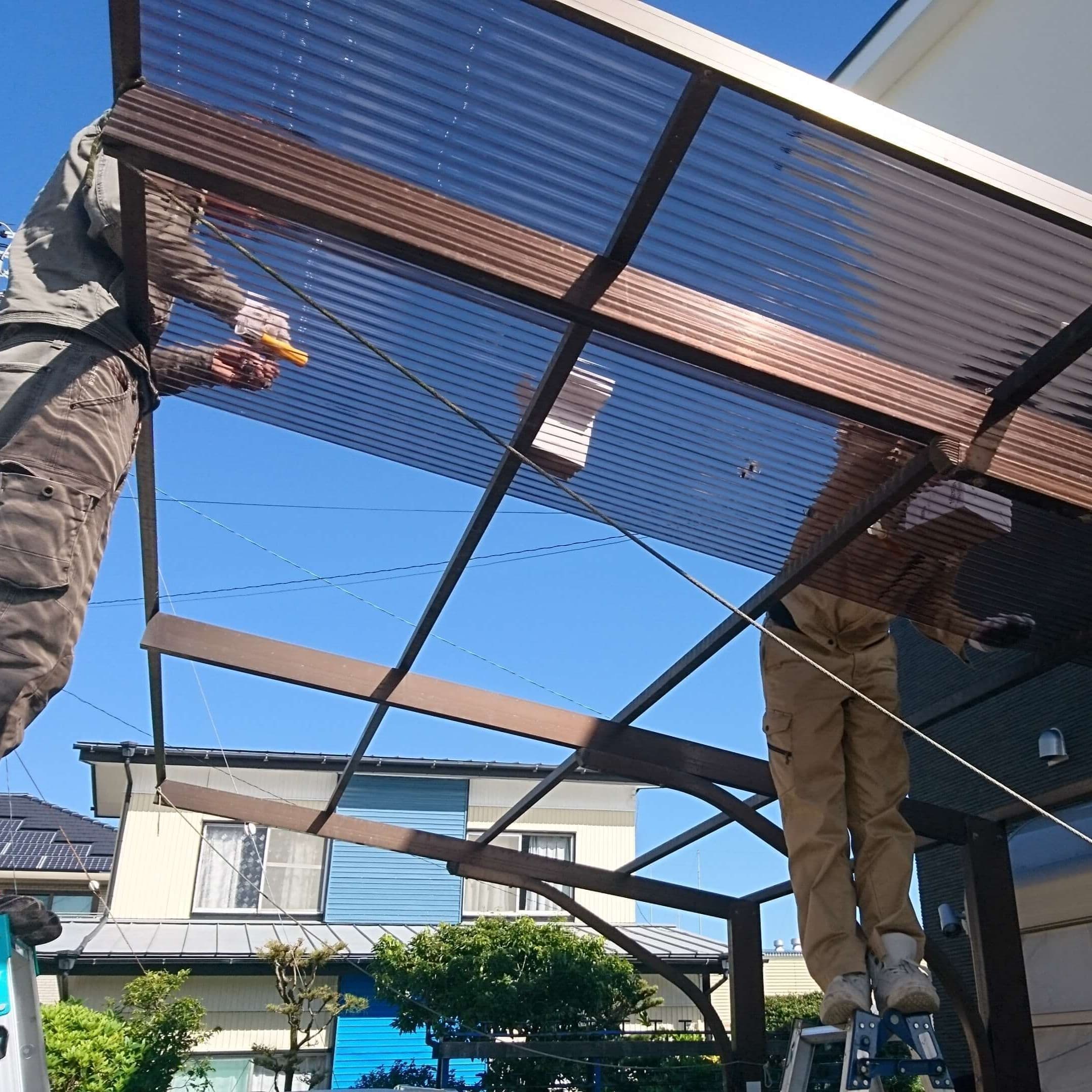 波板張替え 名古屋市守山区 | 名古屋市守山区でエクステリア工事ならイズ美