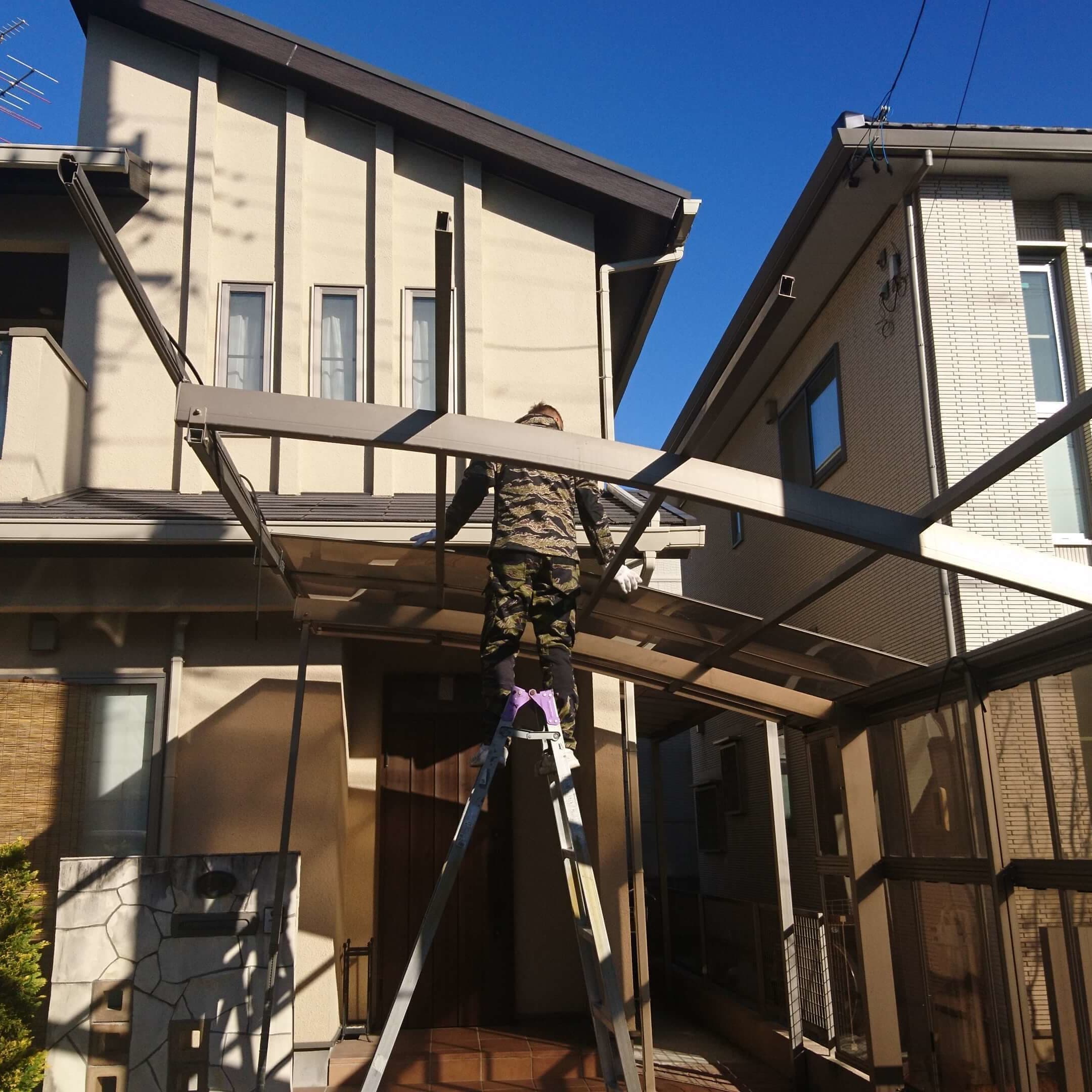 カーポート解体工事 名古屋市守山区 | 名古屋市守山区でエクステリア工事ならイズ美