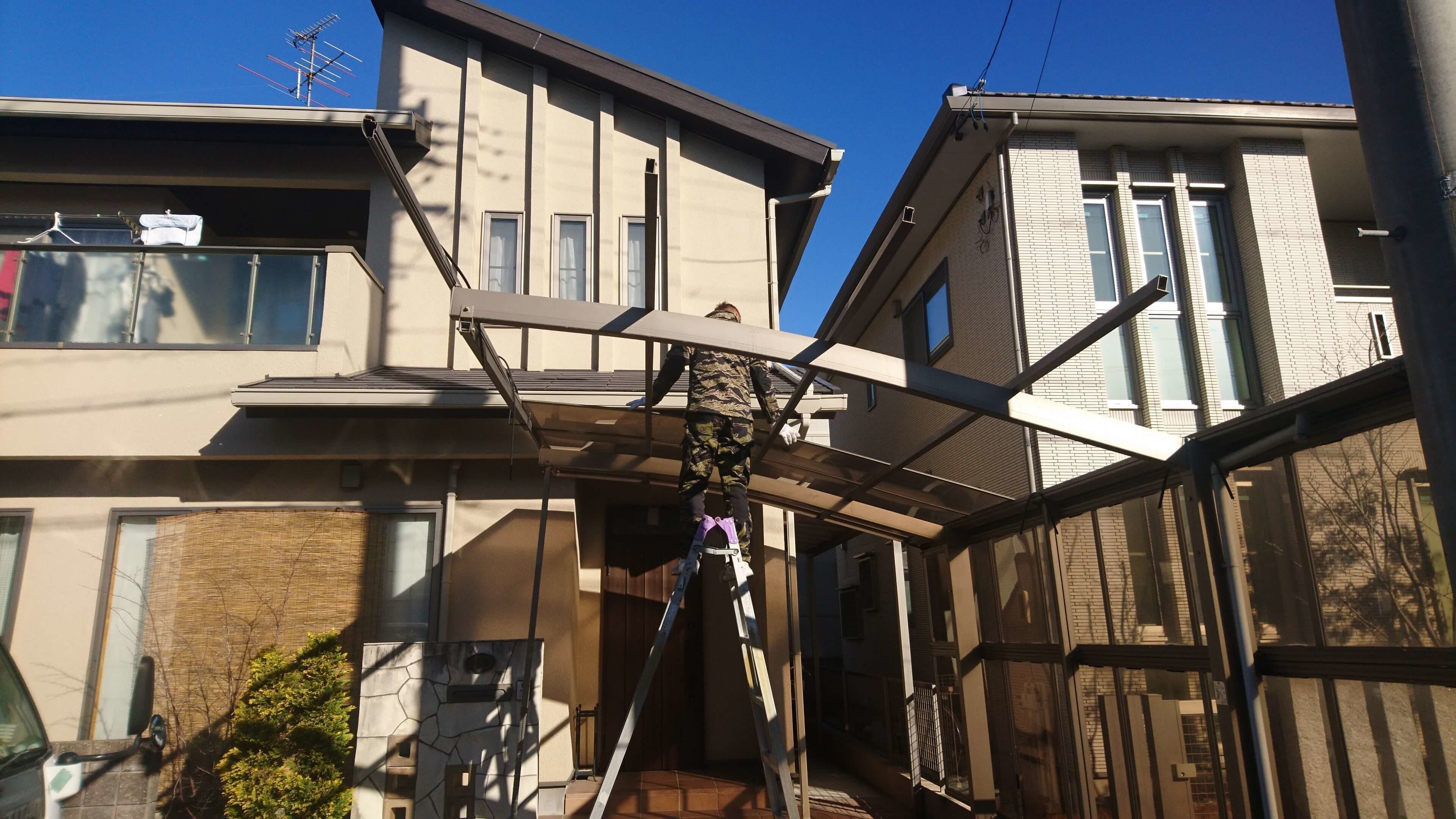 カーポート解体撤去 名古屋市守山区 | 名古屋市守山区でエクステリア工事ならイズ美