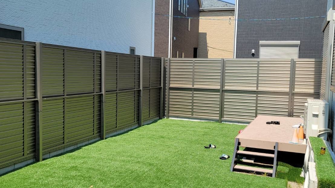 人工芝張り 名古屋市守山区 | 名古屋市守山区でエクステリア工事ならイズ美