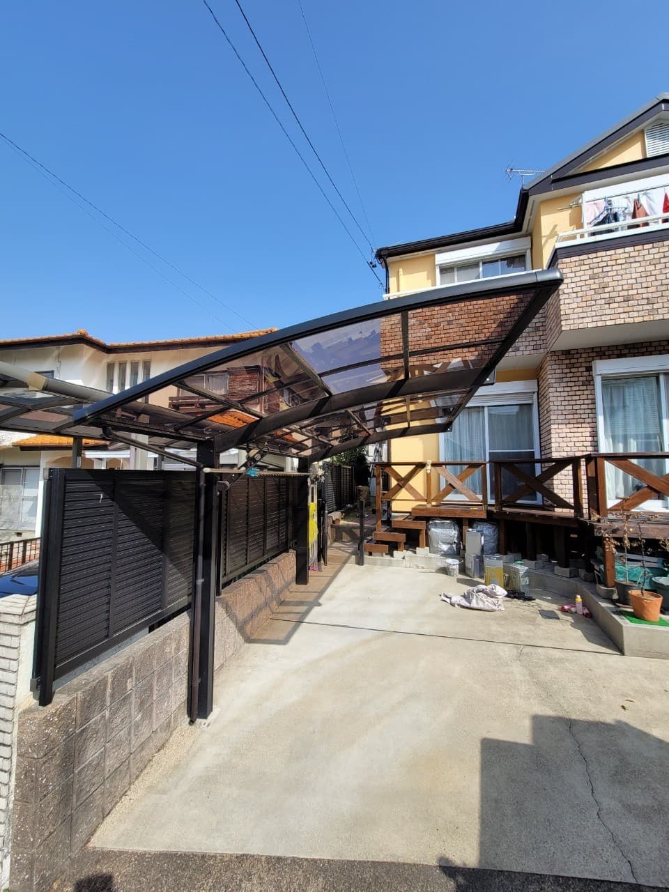 1台用カーポート設置 | 名古屋市守山区のエクステリア工事ならイズ美